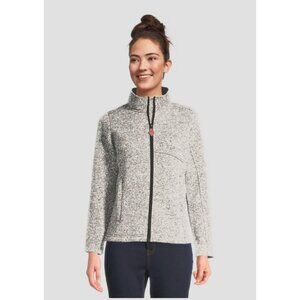 Inspire Women's Light Heather Bonded Sweater Fleece Jacket Size Medium (Knoss)